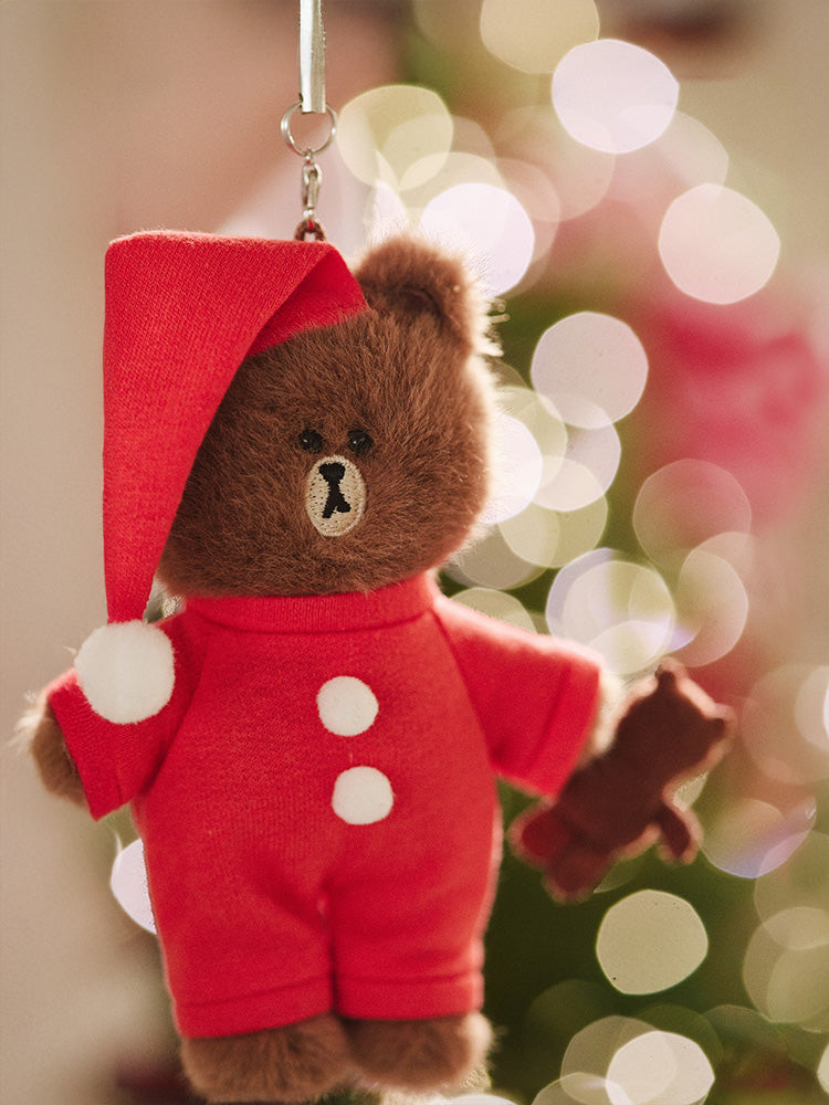 パジャマきぐるみキーリング RED(HUG BROWN) ブラウン