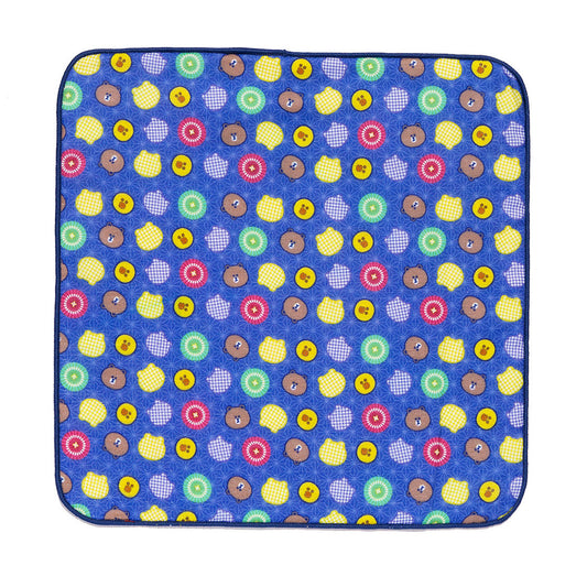 25cm角合わせタオルハンカチ(紺) LINE FRIENDS