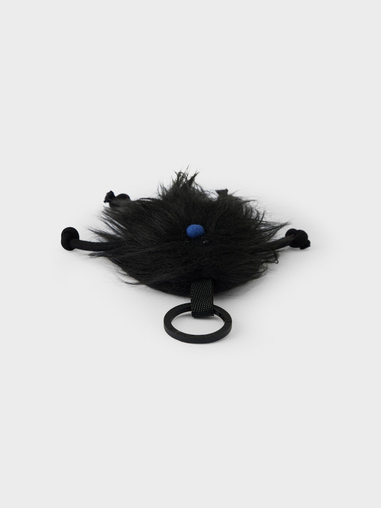 COLLER もふもふぬいぐるみキーホルダー ブラック