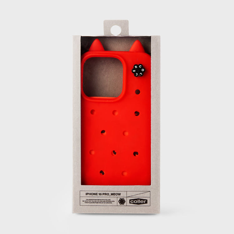 COLLER iPhoneケース MEOW レッド(16 Pro)