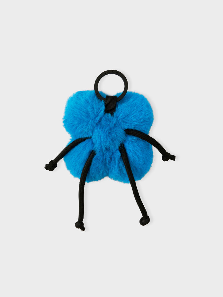 COLLER もふもふぬいぐるみキーリング ブルー