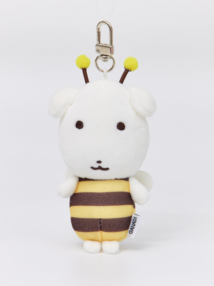 【期間限定販売】ミニぬいぐるみキーリング(ミツバチ) GANADI
