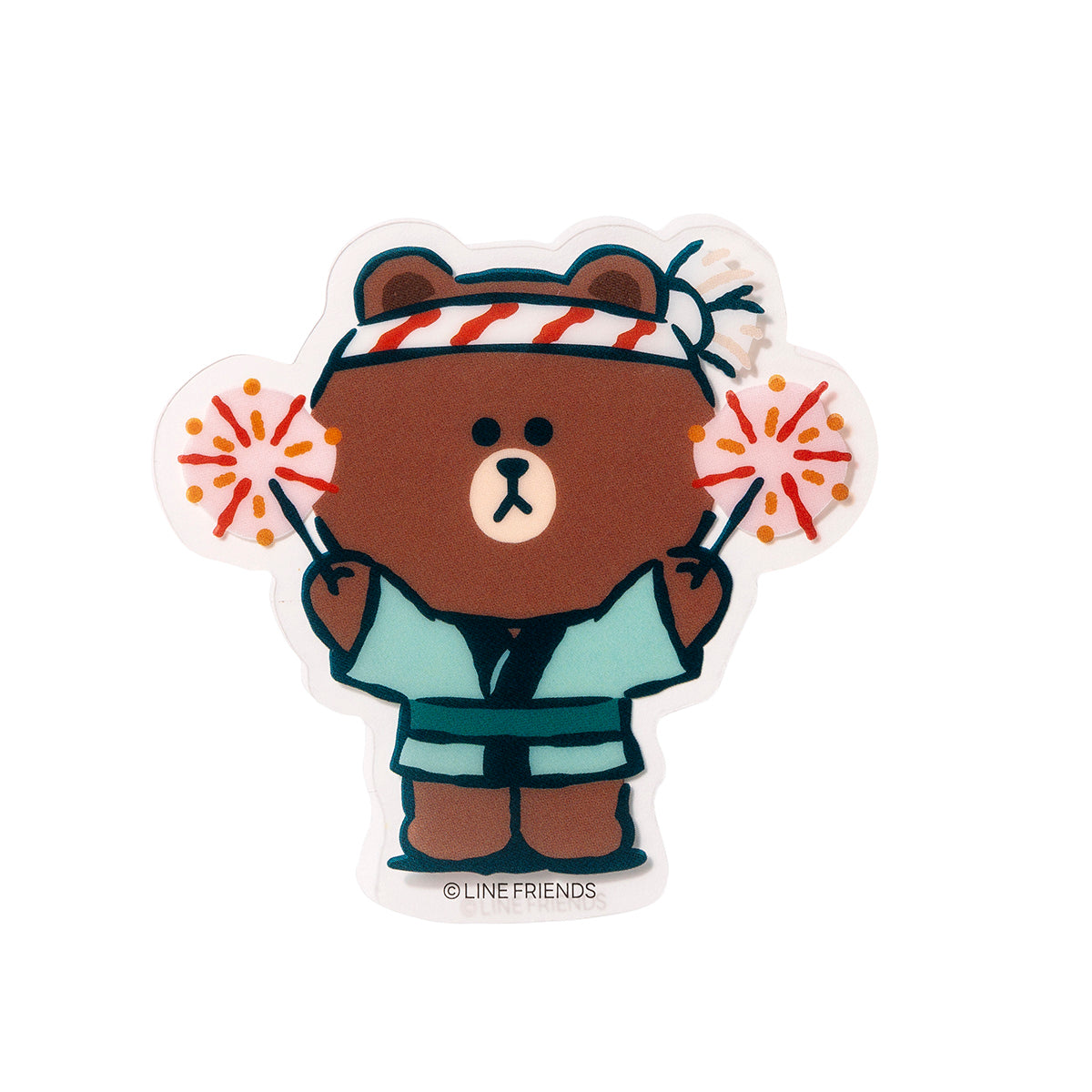 TOKYOステッカー(浴衣) ブラウン