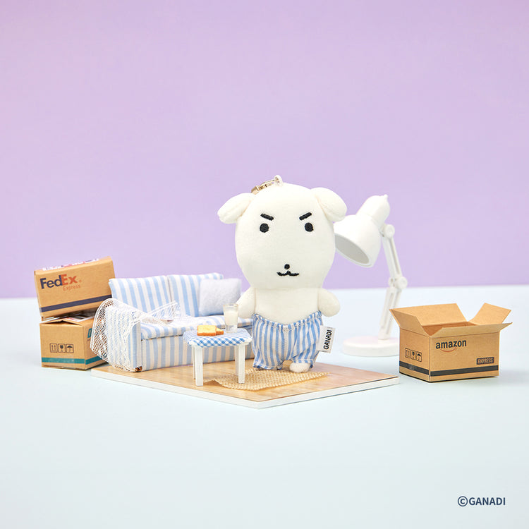 【期間限定販売】ミニぬいぐるみキーリング(パジャマ) GANADI