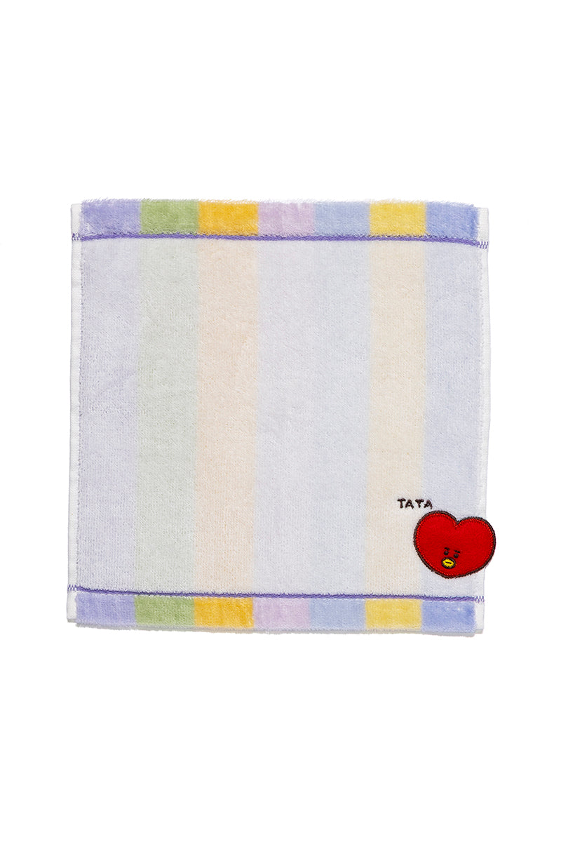 ミニタオル 飛出刺繍ストライプ TATA