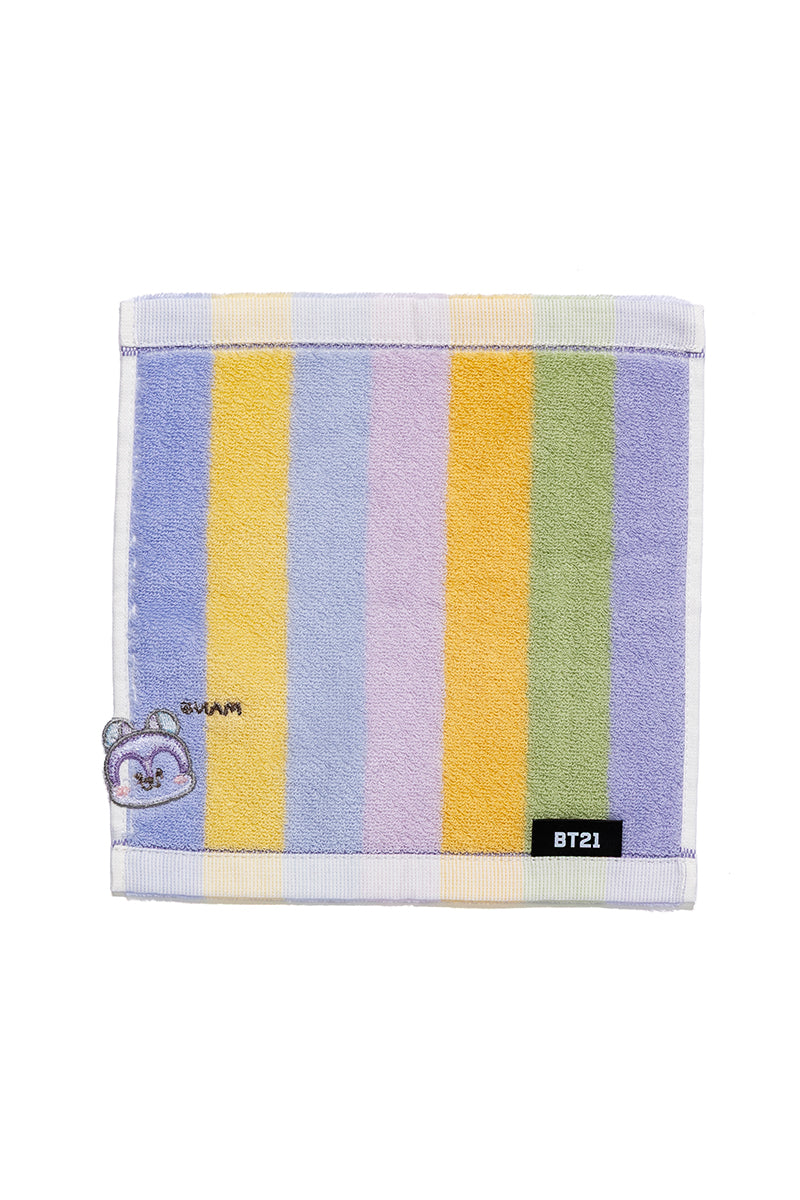 ミニタオル 飛出刺繍ストライプ MANG
