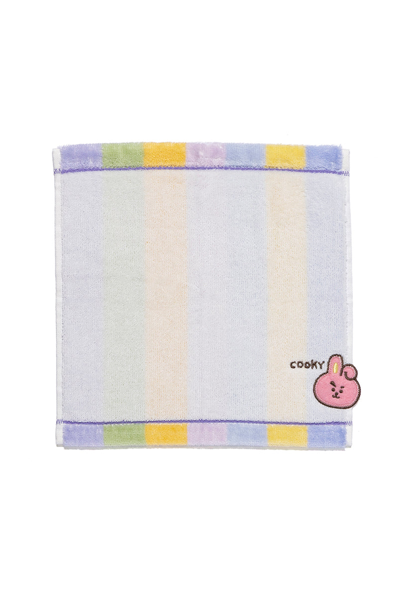 ミニタオル 飛出刺繍ストライプ COOKY