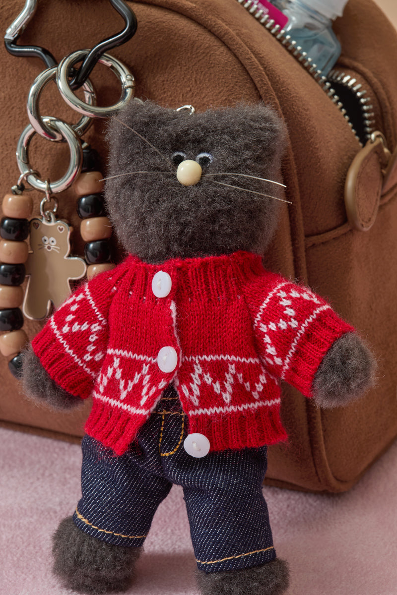 MNH COLLER プチクローゼット レッドニット