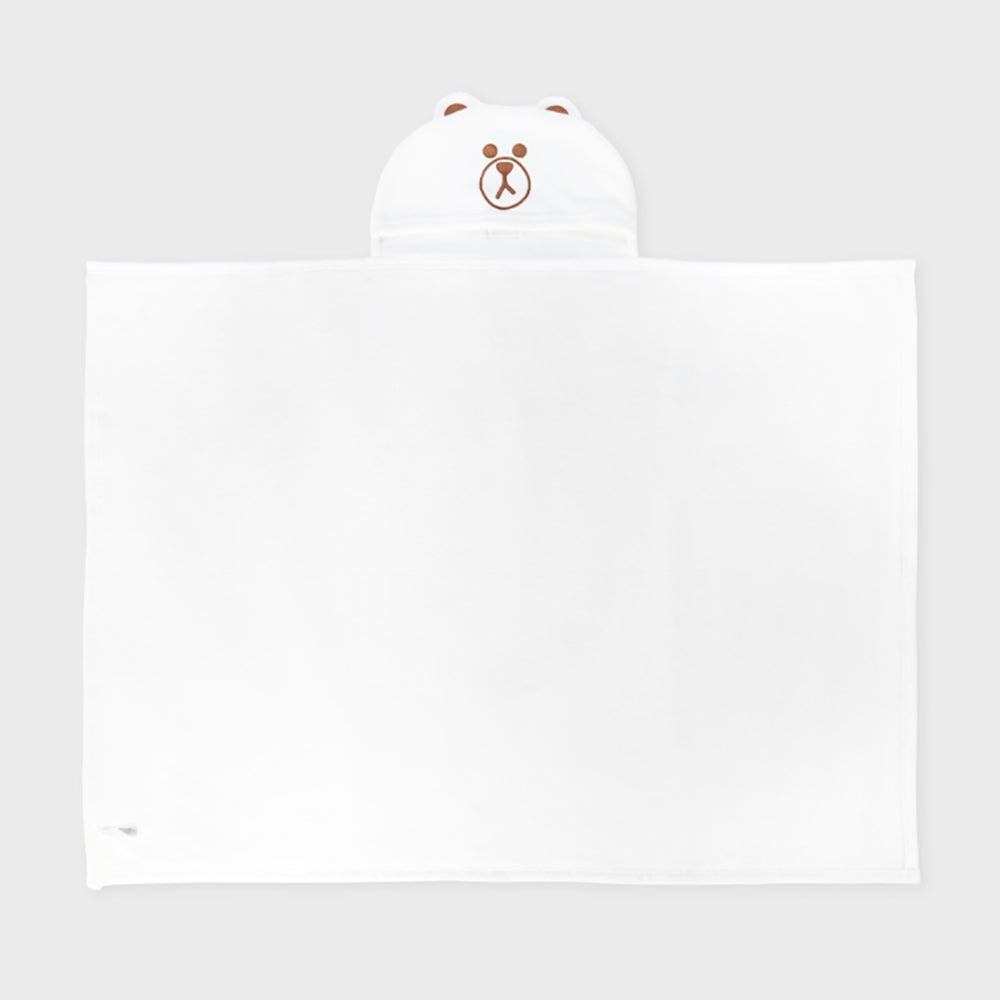 ベビー フードタオル ブラウン