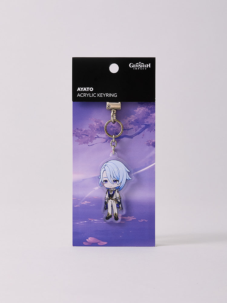 原神×LINE FRIENDS 神里綾人 ちびキャラ アクリルキーリング