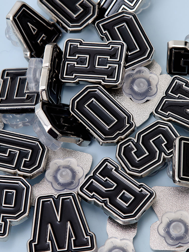 COLLER メタルアルファベットスティコン(ブラック) A～Z