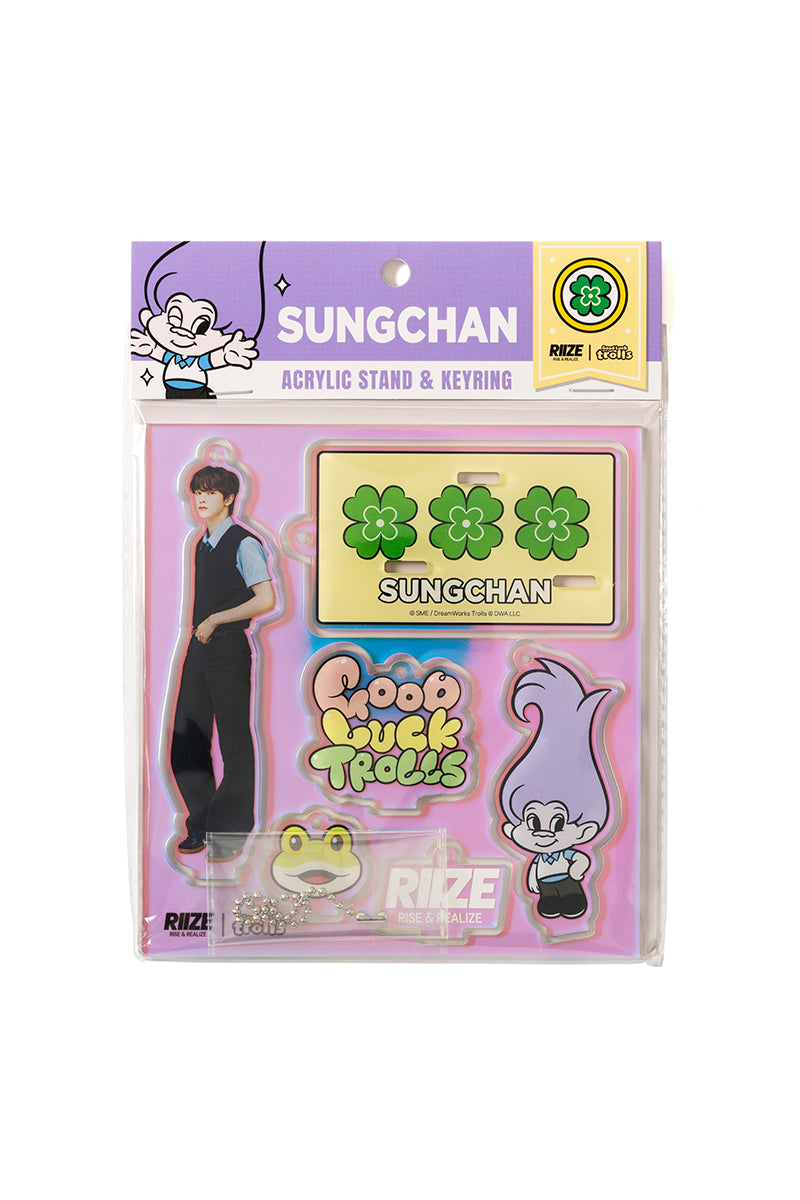 [RIIZE X Good Luck Trolls] ACRYLIC STAND & KEYRING (SUNGCHAN)