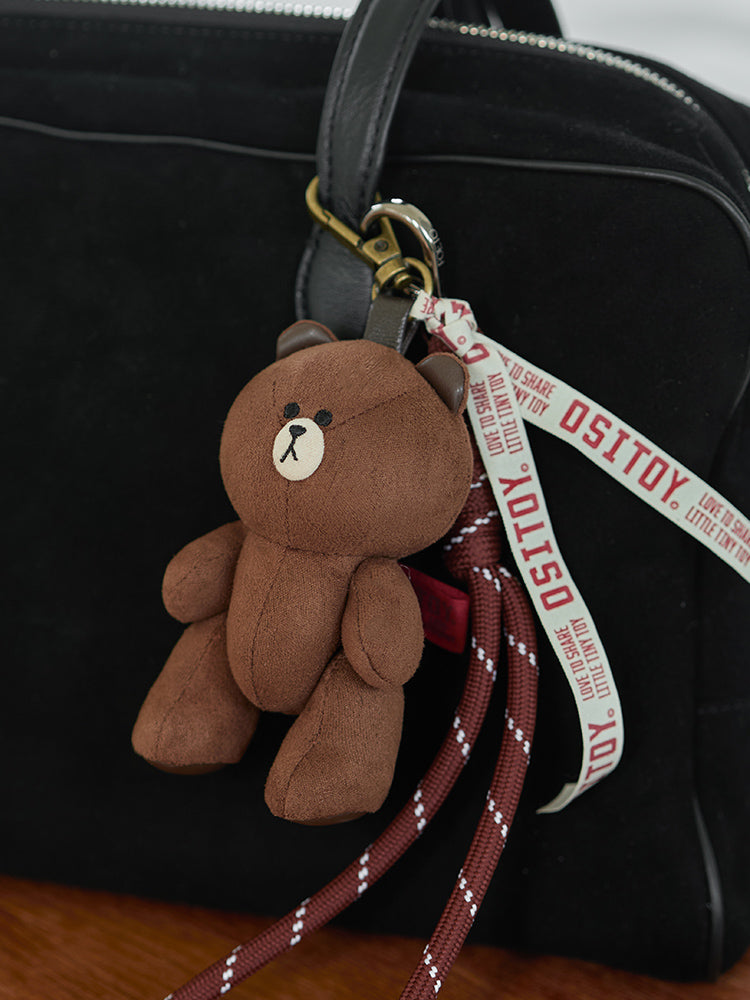 ぬいぐるみキーリング(OSITOY) ブラウン