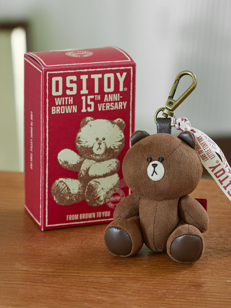 ぬいぐるみキーリング(OSITOY) ブラウン
