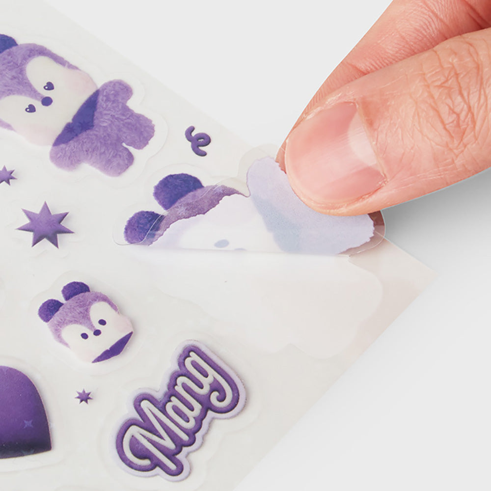 BT21 minini フォトステッカー(パープル)  MANG