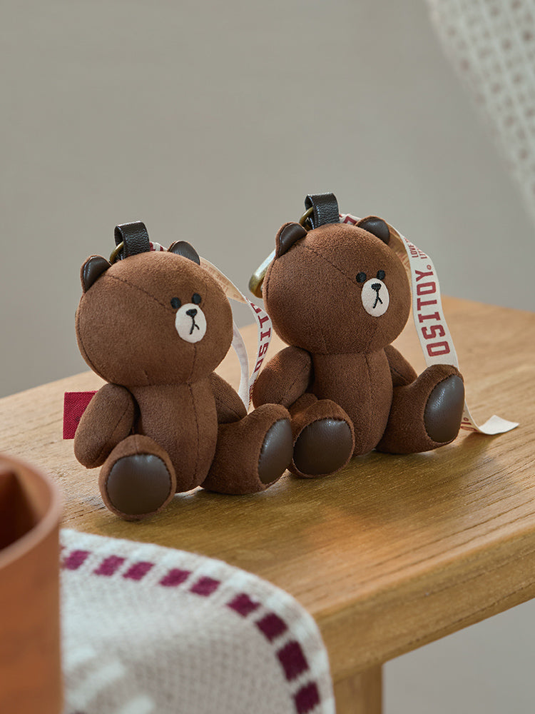 ぬいぐるみキーリング(OSITOY) ブラウン