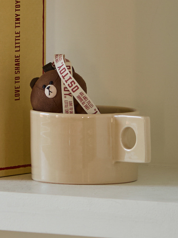 ぬいぐるみキーリング(OSITOY) ブラウン