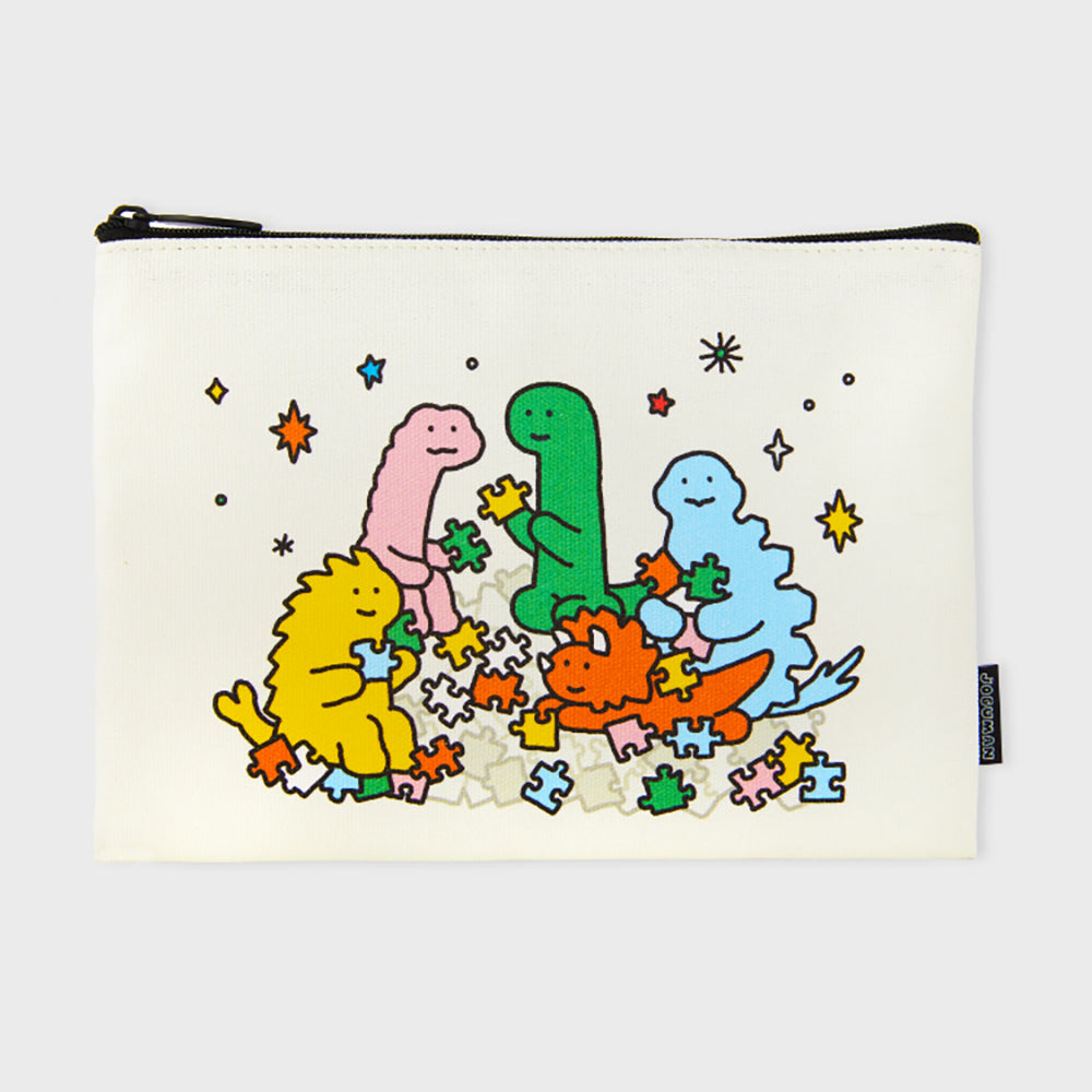 ファブリックポーチ Mサイズ(WHITE) JOGUMAN