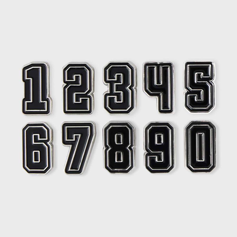 COLLER メタル数字スティコン ブラック