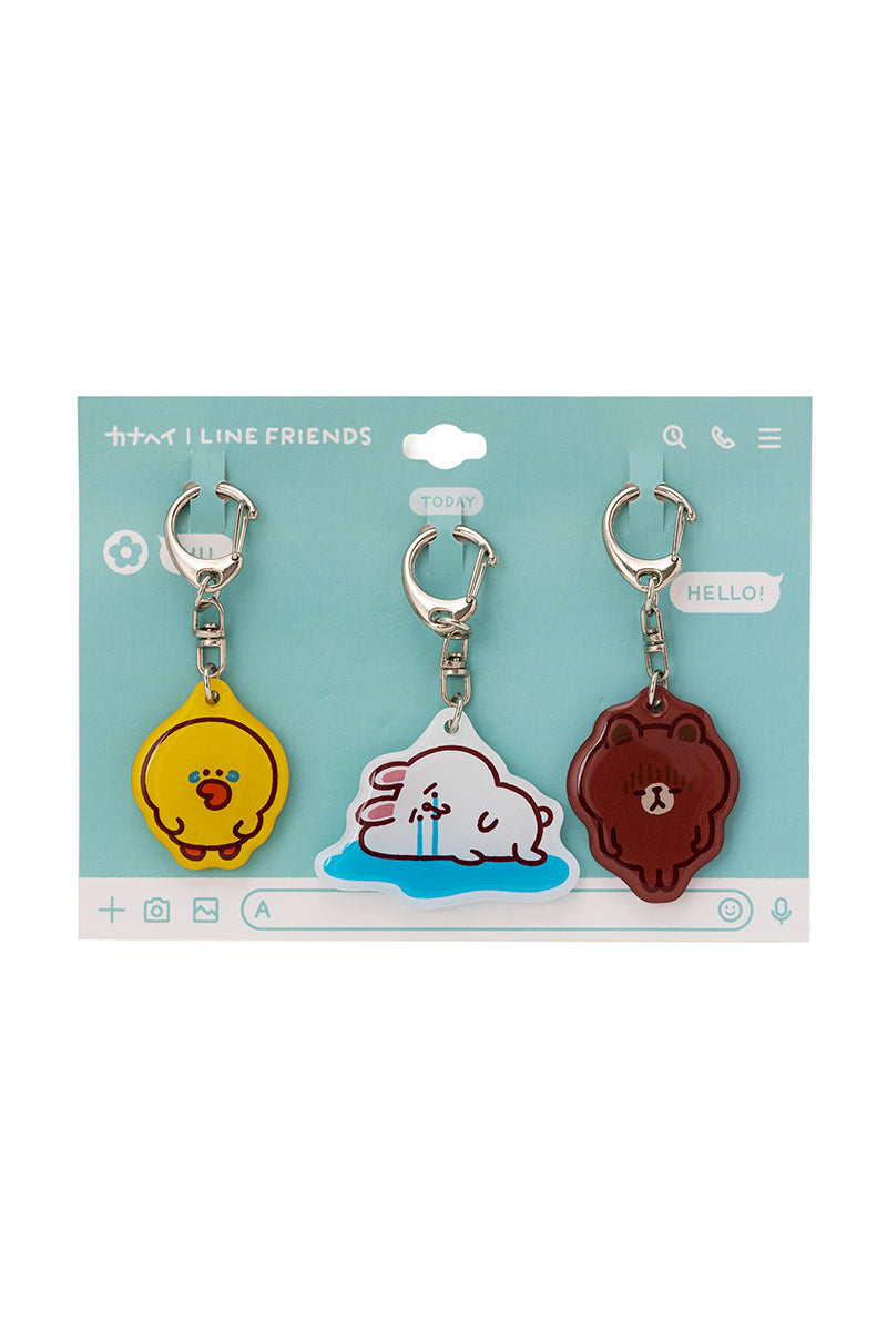 「BROWN バースデー記念」LINE FRIENDS | カナヘイ アクリルキーチェーン CRYセット