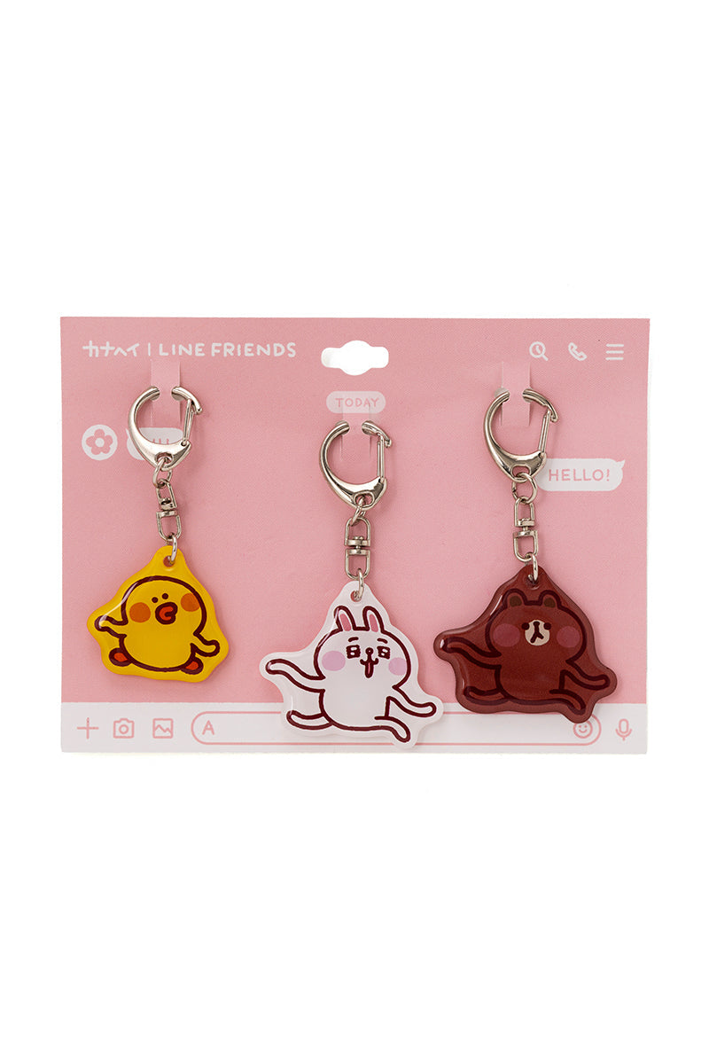 「BROWN バースデー記念」LINE FRIENDS | カナヘイ アクリルキーチェーン HAPPYセット