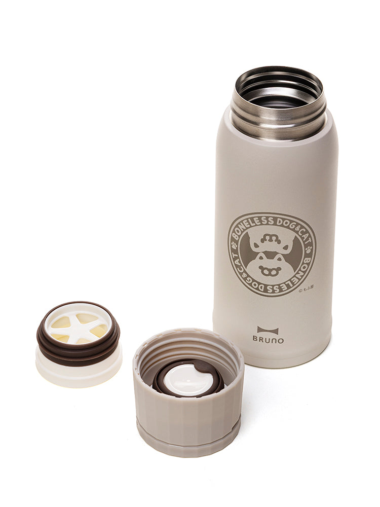 【数量限定予約販売】BRUNO ハンドル付き軽量ステンレスボトル medium ボンレス犬とボンレス猫