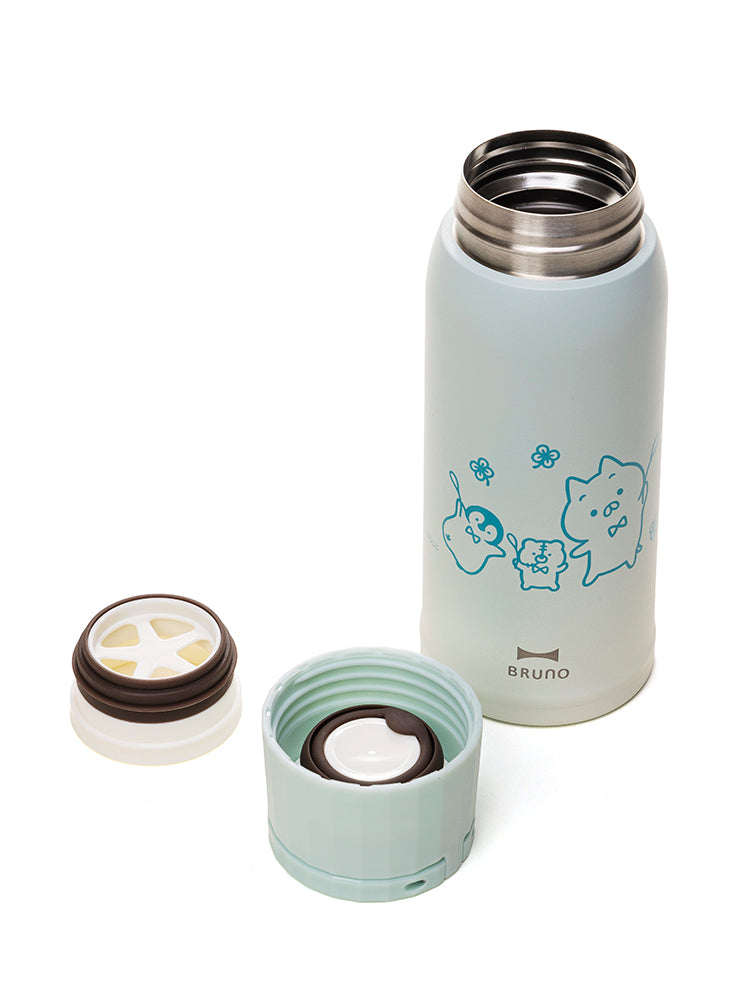 【数量限定予約販売】BRUNO ハンドル付き軽量ステンレスボトル medium ねこぺん日和