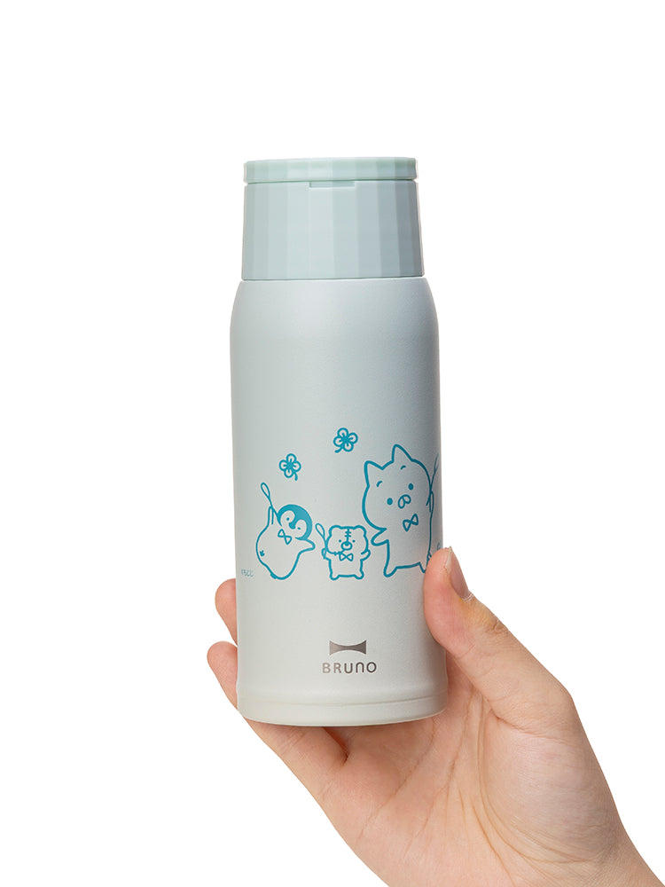 【数量限定予約販売】BRUNO ハンドル付き軽量ステンレスボトル medium ねこぺん日和