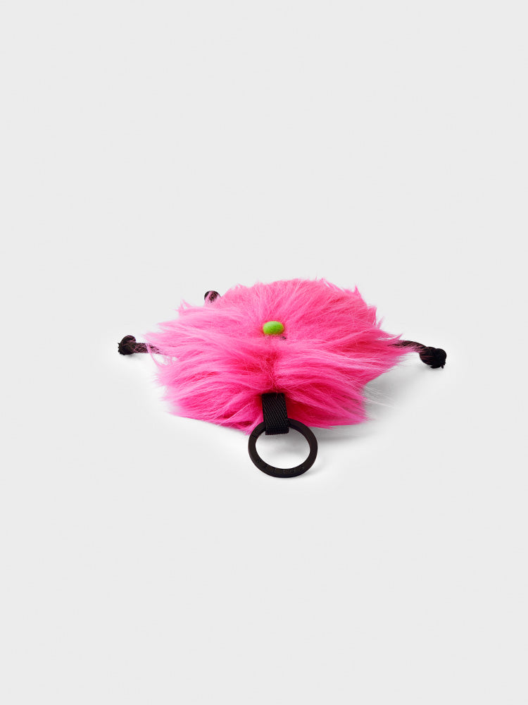 COLLER もふもふぬいぐるみキーリング ピンク