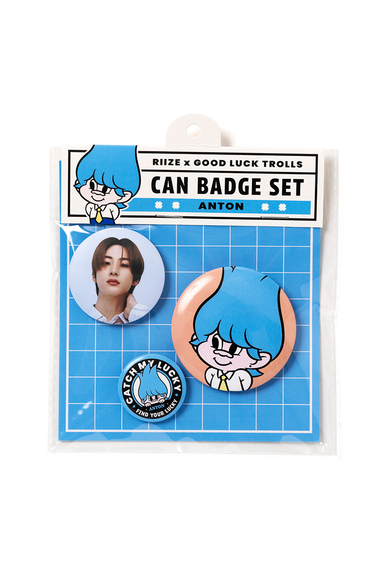 [RIIZE X Good Luck Trolls] CAN BADGE SET (ANTON)