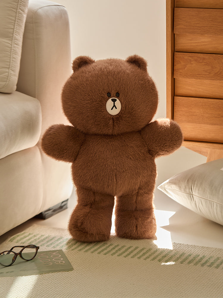 ミディアムぬいぐみ(HUG BROWN4) ブラウン – LINE FRIENDS SQUARE