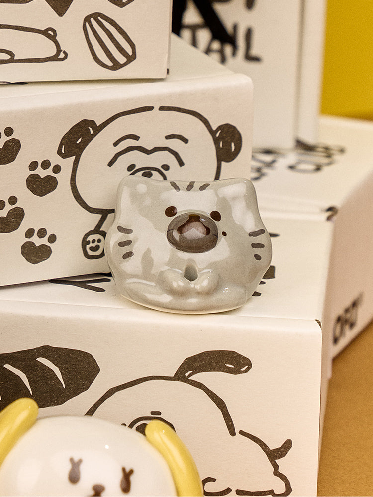 LOFA SEOUL X LAZY TAIL CLUB ミニチュアオブジェ ヒュー・グレイ