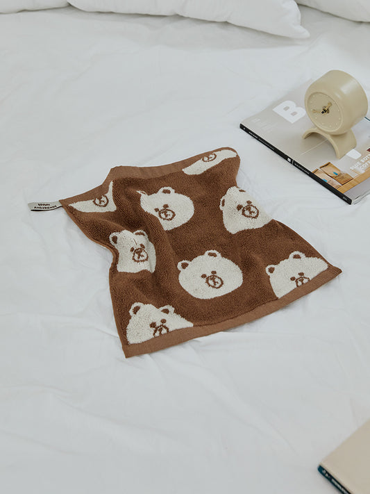 LINE FRIENDS | SONGWOL ベーシックハンドタオル(BR) ブラウン