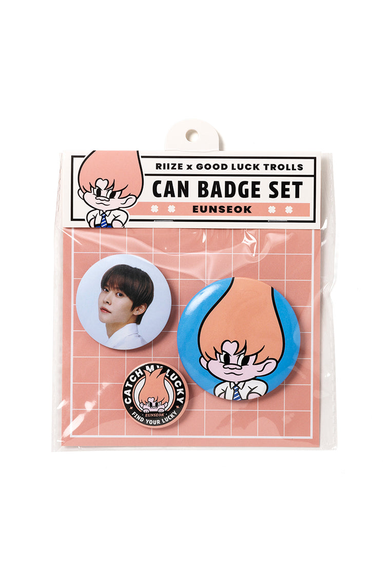 [RIIZE X Good Luck Trolls] CAN BADGE SET (EUNSEOK)