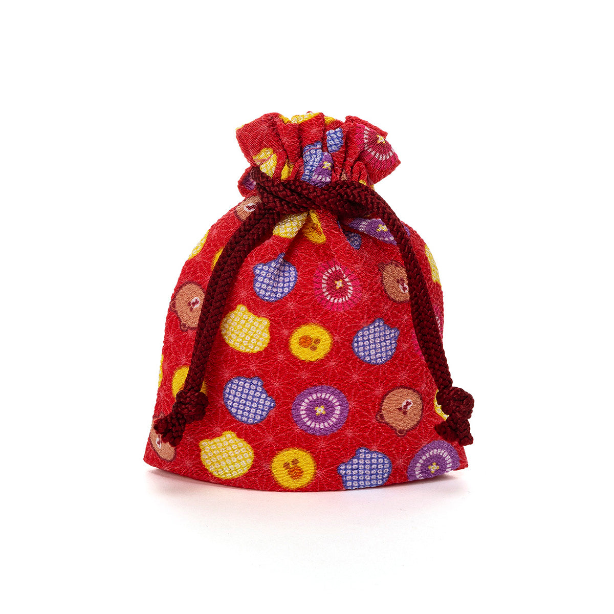 巾着(赤) LINE FRIENDS