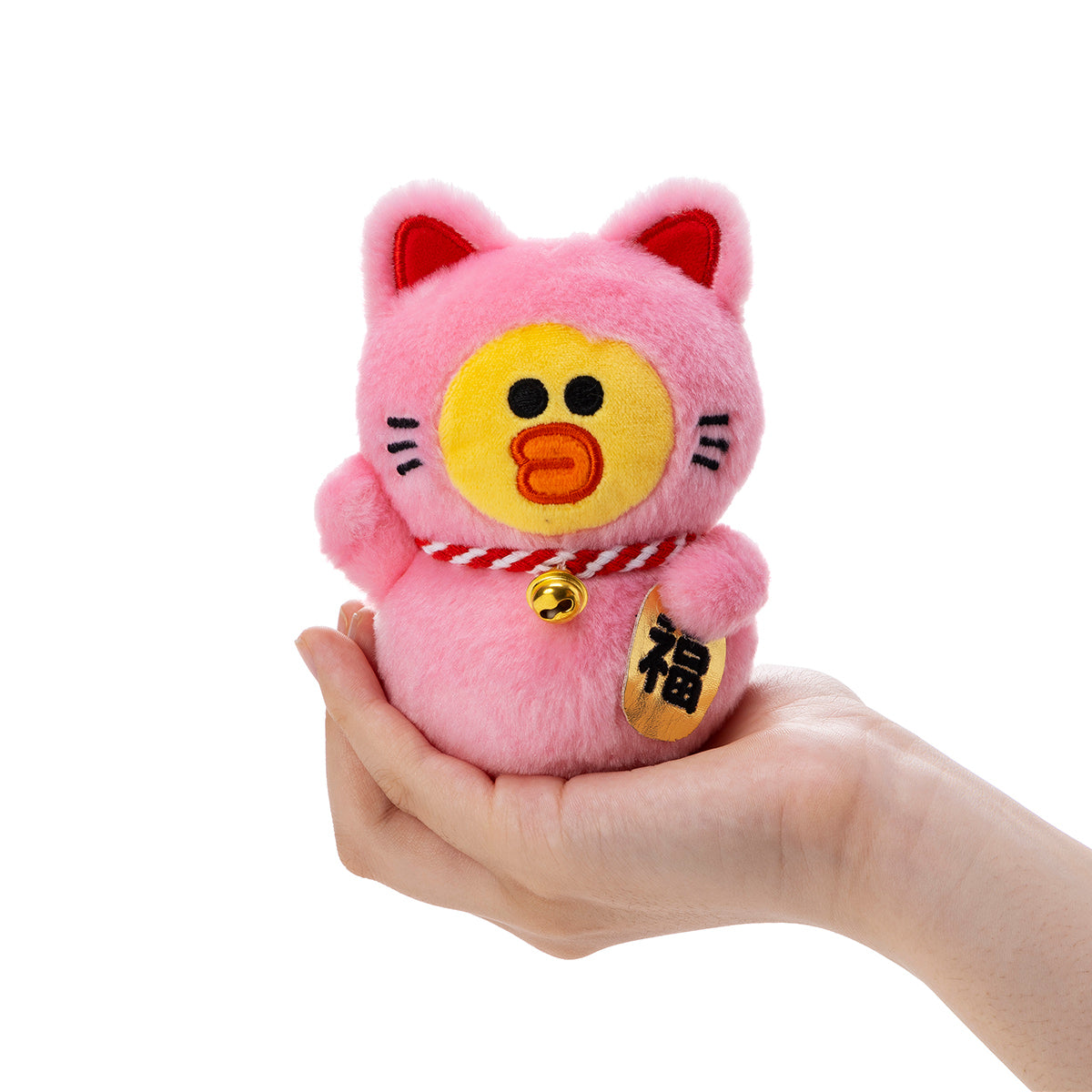 招き猫ぬいぐるみ ピンク サリー