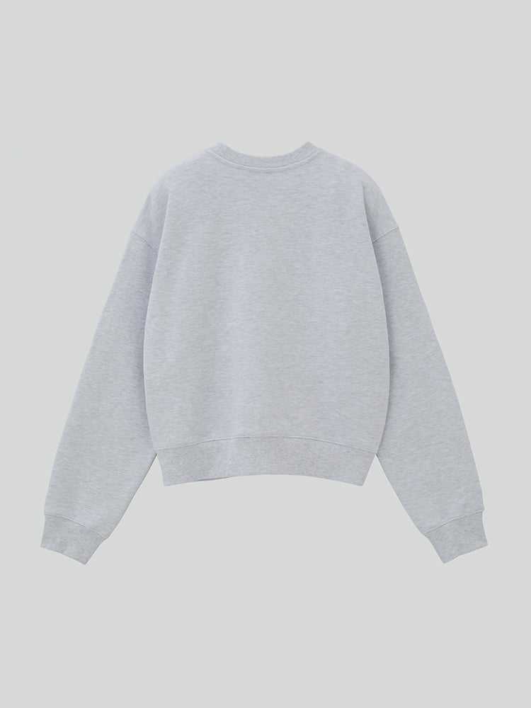 RECTO X BROWN LLEGE ロゴスウェットシャツ メランジグレー