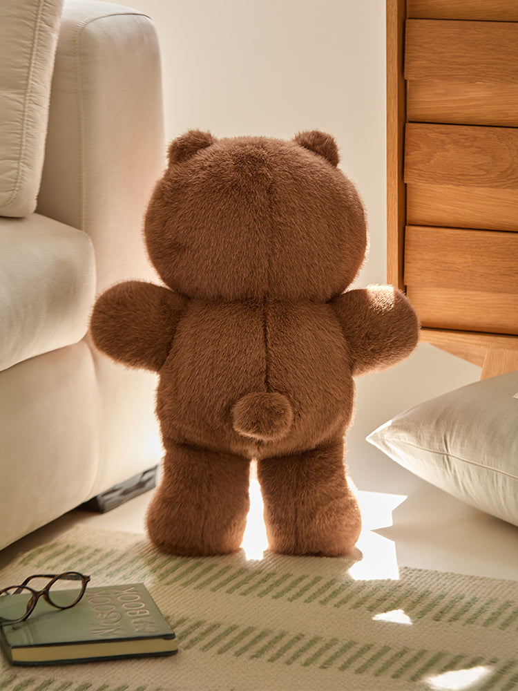 ミディアムぬいぐみ(HUG BROWN4) ブラウン – LINE FRIENDS SQUARE