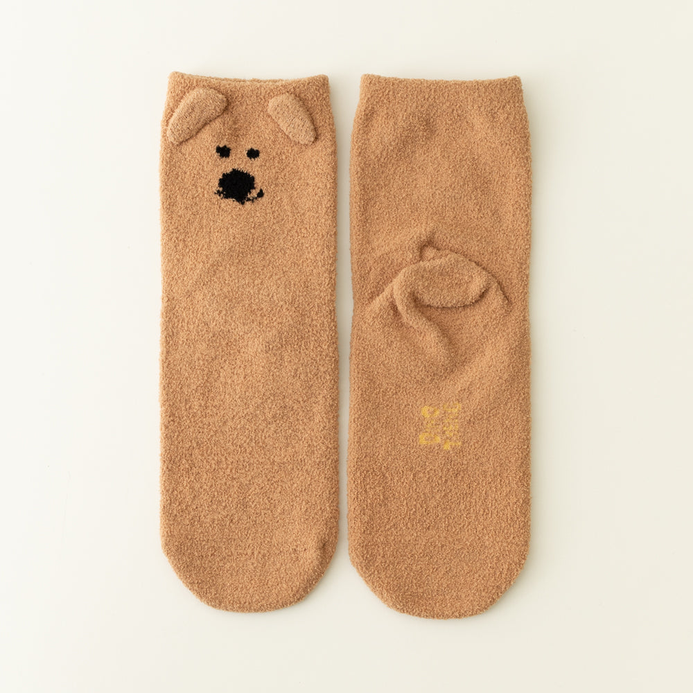 DINOTAENG ぽかぽかソックス 茶 クオッカ