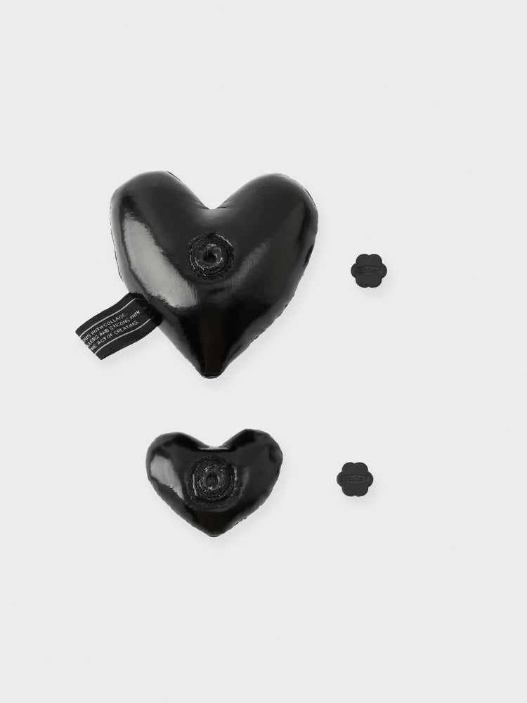 COLLER PADDED ハート型スティコンセット ブラック