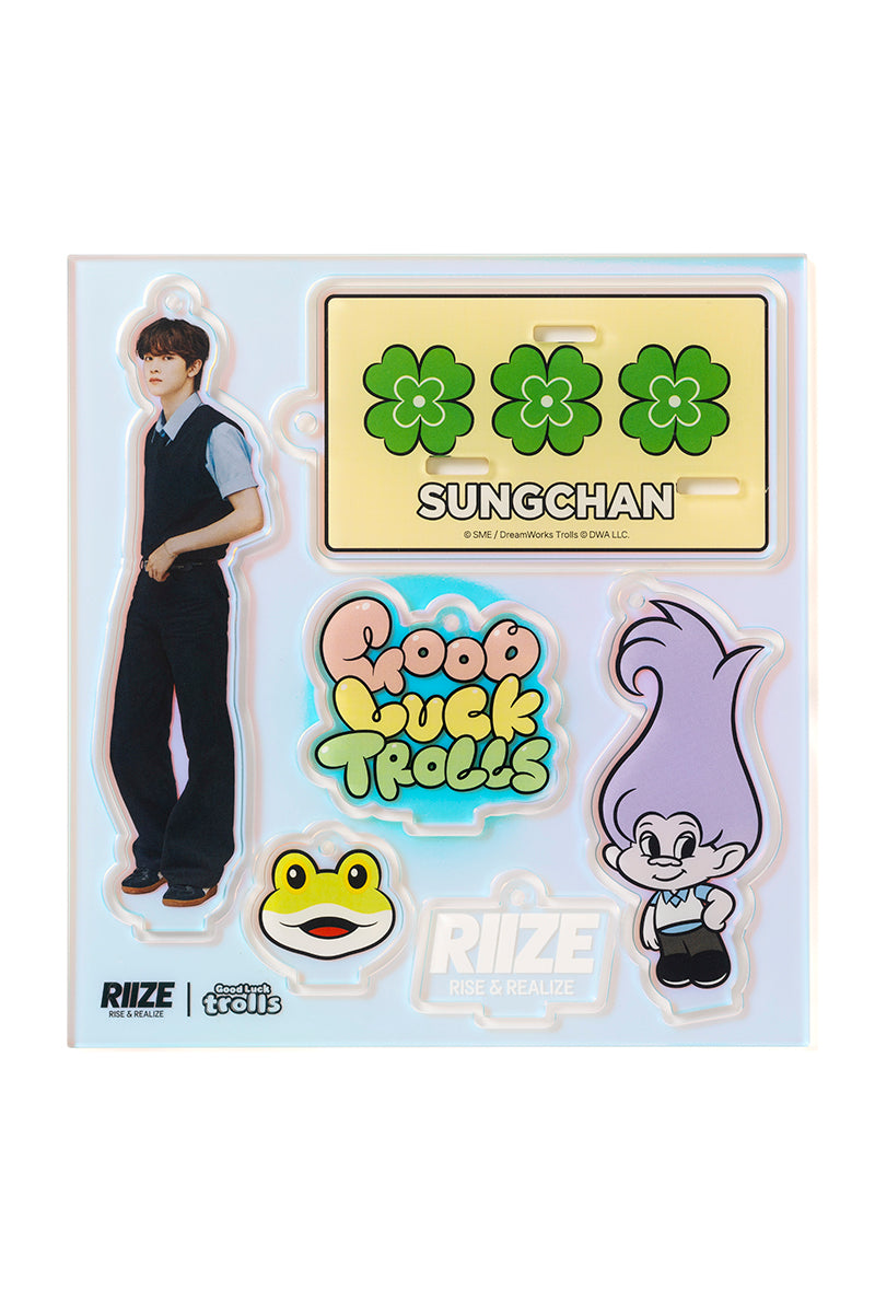 [RIIZE X Good Luck Trolls] ACRYLIC STAND & KEYRING (SUNGCHAN)
