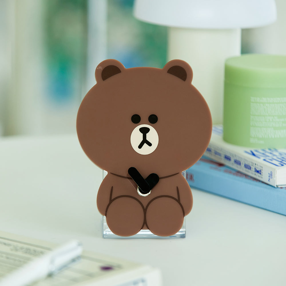 卓上時計 ブラウン