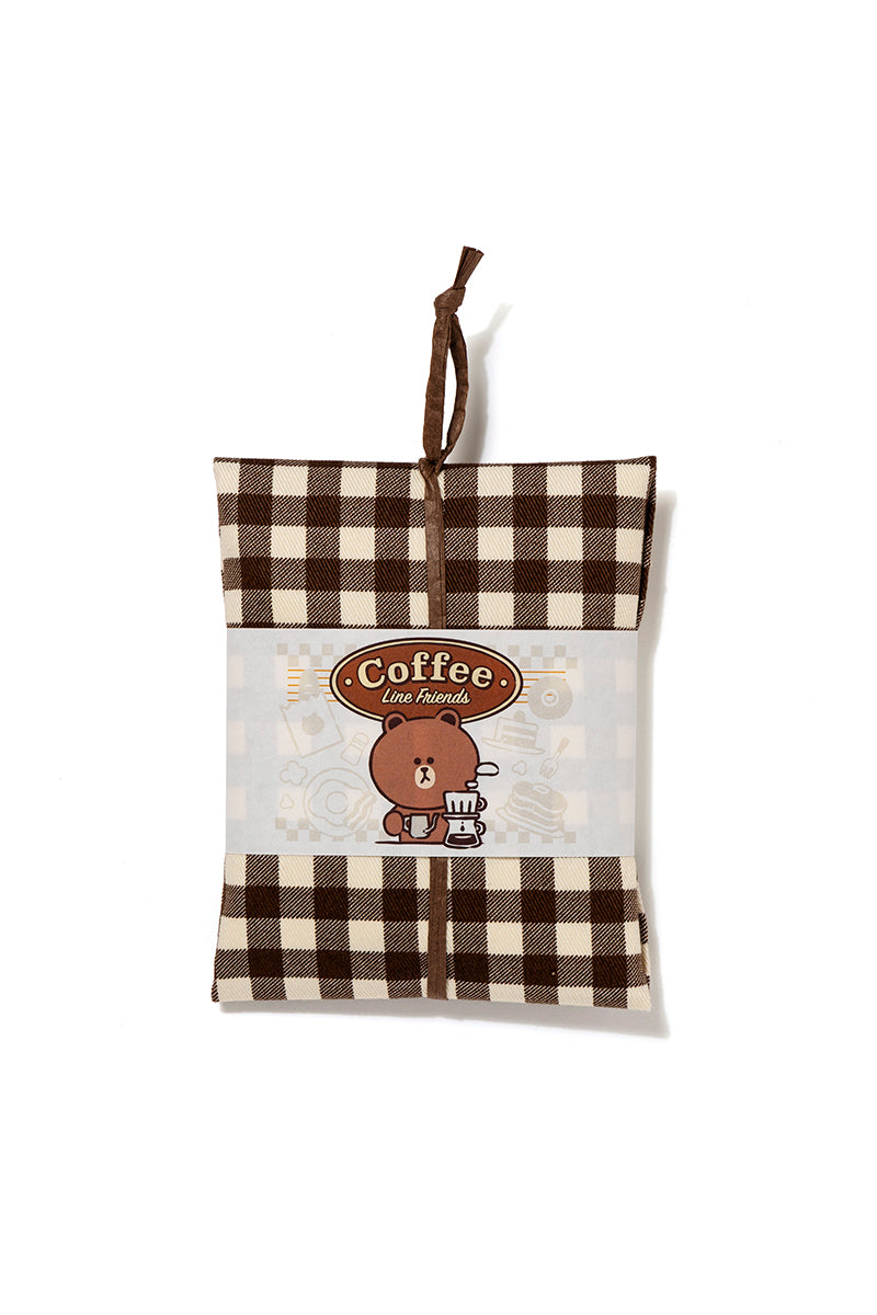 布包みコーヒー(チェック) ブラウン