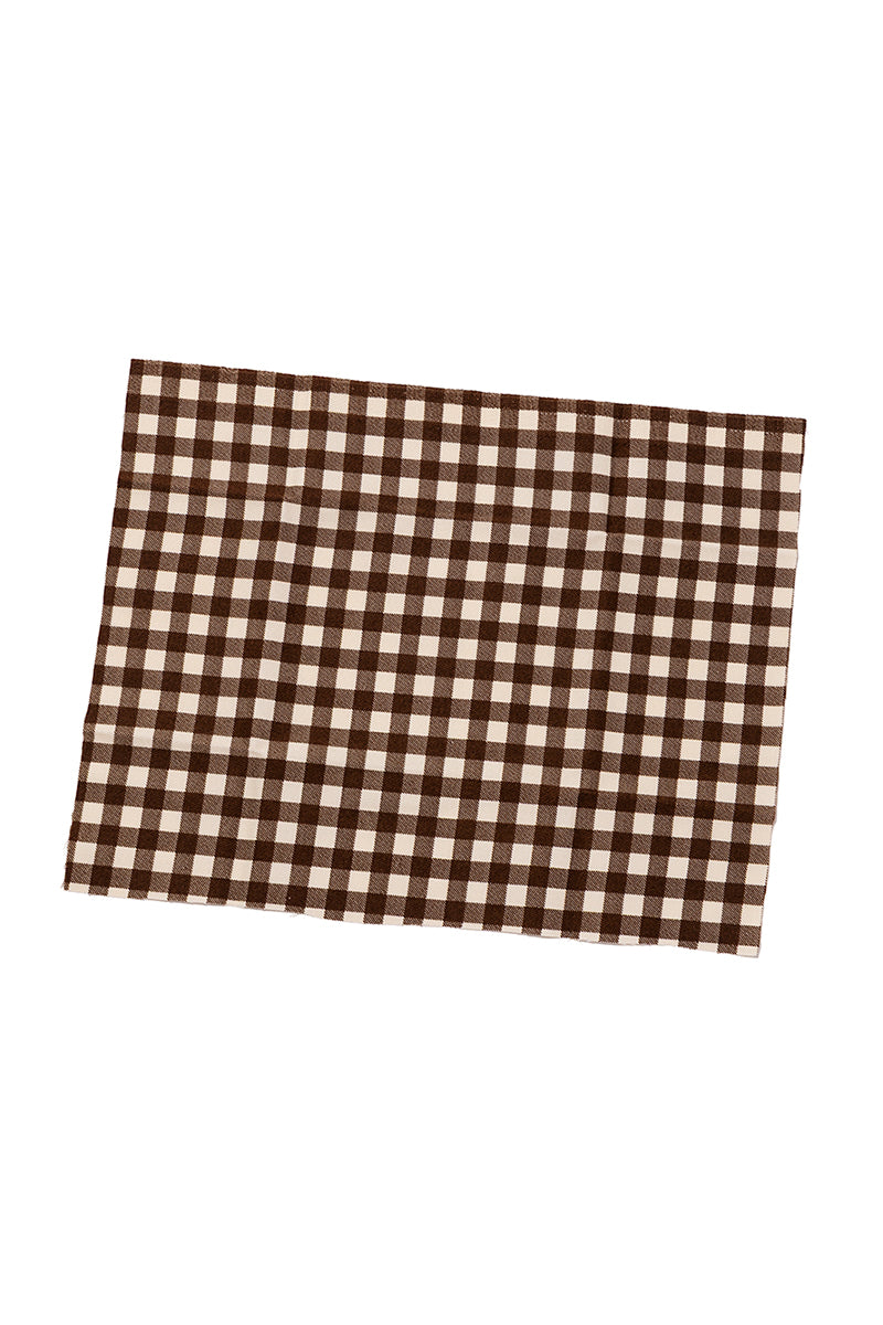 布包みコーヒー(チェック) ブラウン
