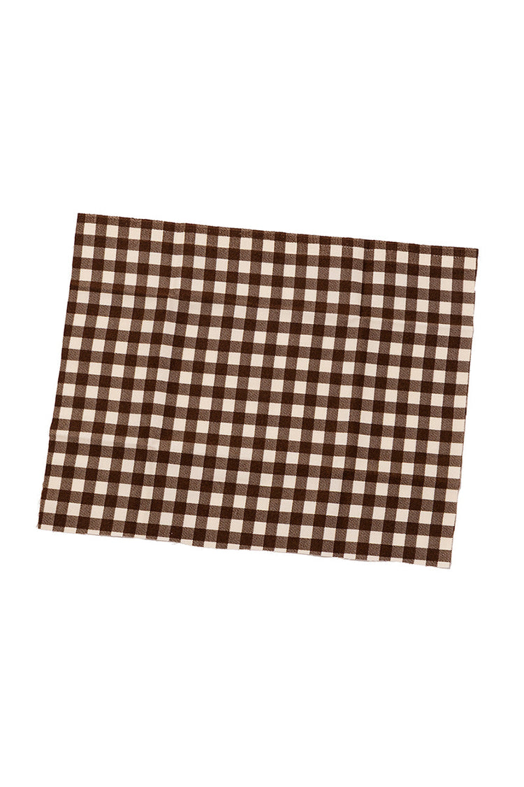 布包みコーヒー(チェック) ブラウン