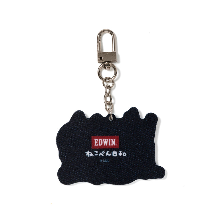 EDWIN × ねこぺん日和 アクリルキーチェーン おすわり