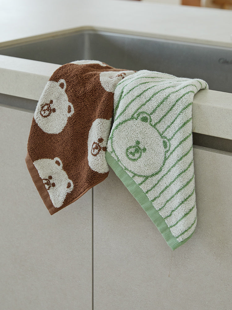 LINE FRIENDS | SONGWOL ベーシックハンドタオル2枚セット(BR/GR
