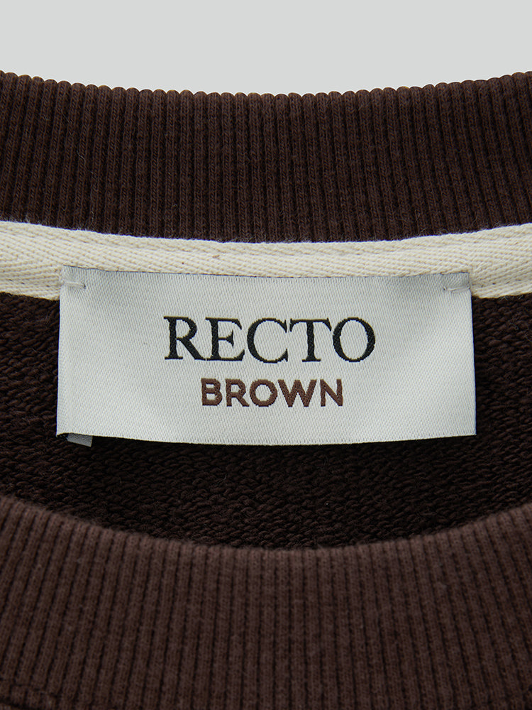 RECTO X BROWN LLEGE ロゴスウェットシャツ ブラウン