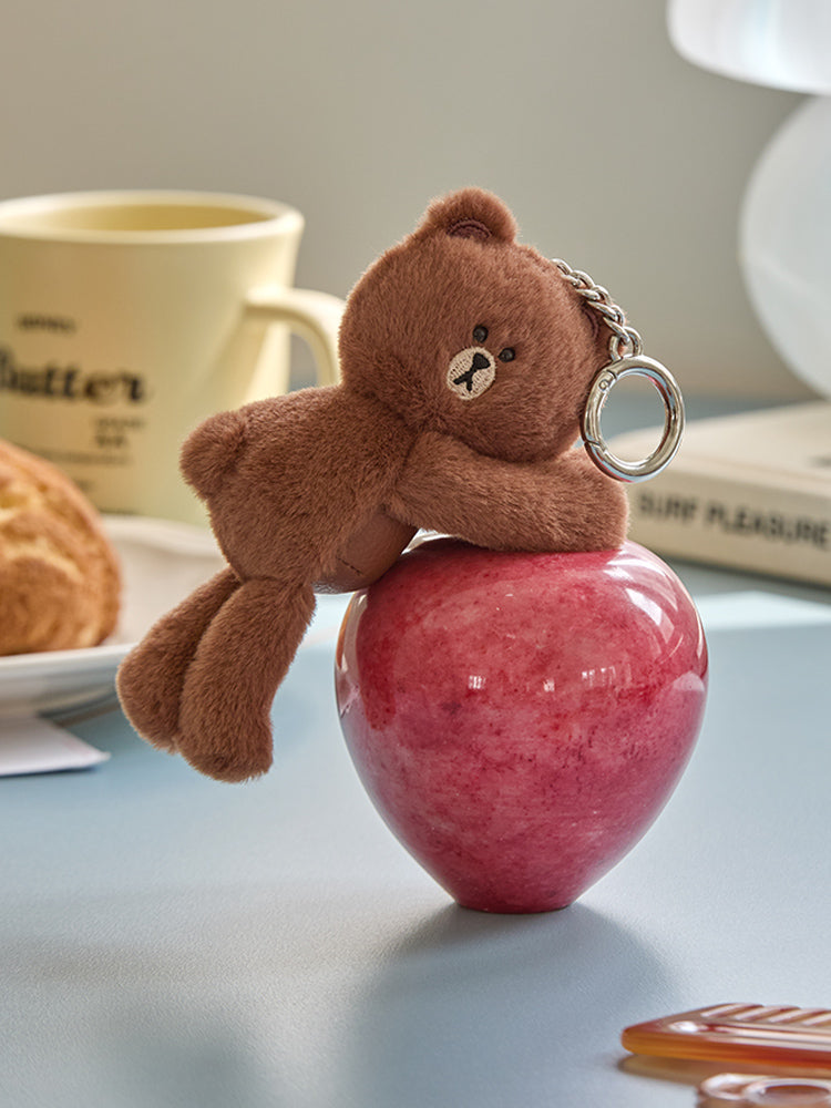 抱きつきキーリング(HUG BROWN4) ブラウン