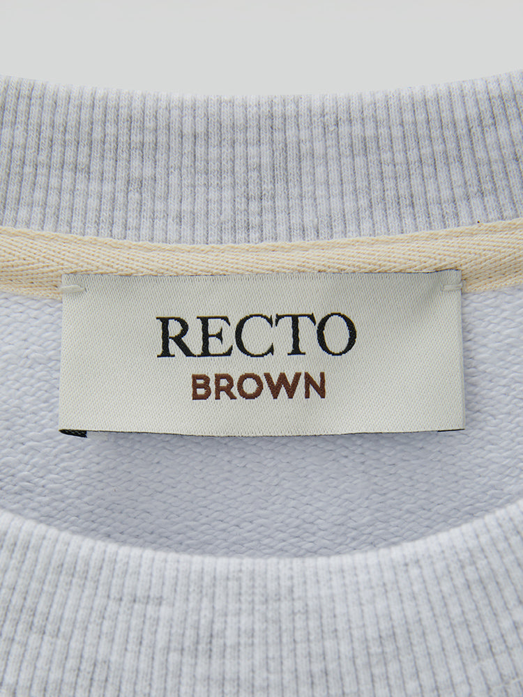 RECTO X BROWN LLEGE ロゴスウェットシャツ メランジグレー – LINE